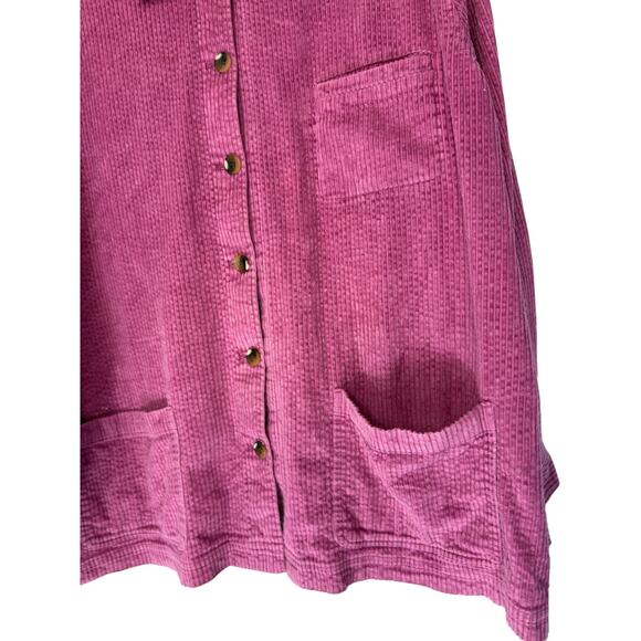 Appleseed Women's Corduroy Shirt Jacket Button Up Plus Pink Cabin Size 2X - Picture 5 of 11
